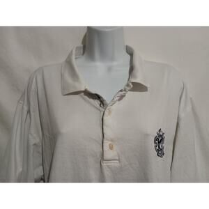 Bobby Jones Collection Size XL 100% Cotton White Golf Polo Shirt Royal County...